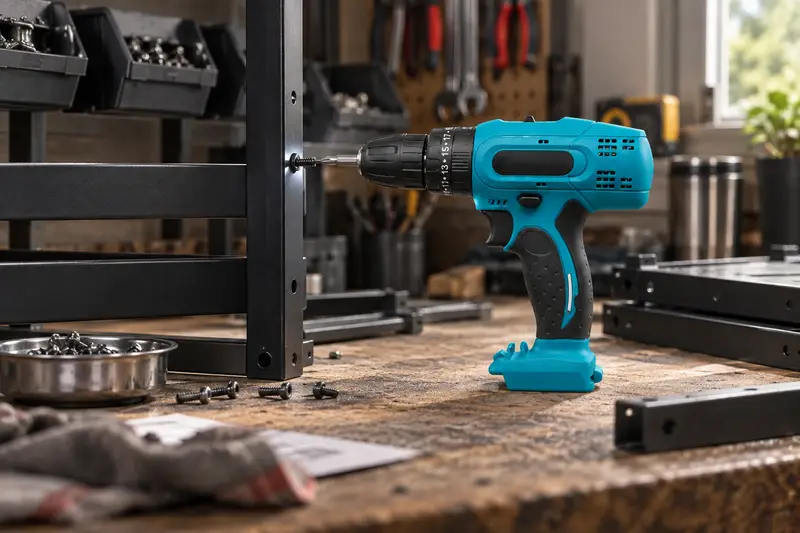 Cordless Drill Driver — Crowded Assembly Bench