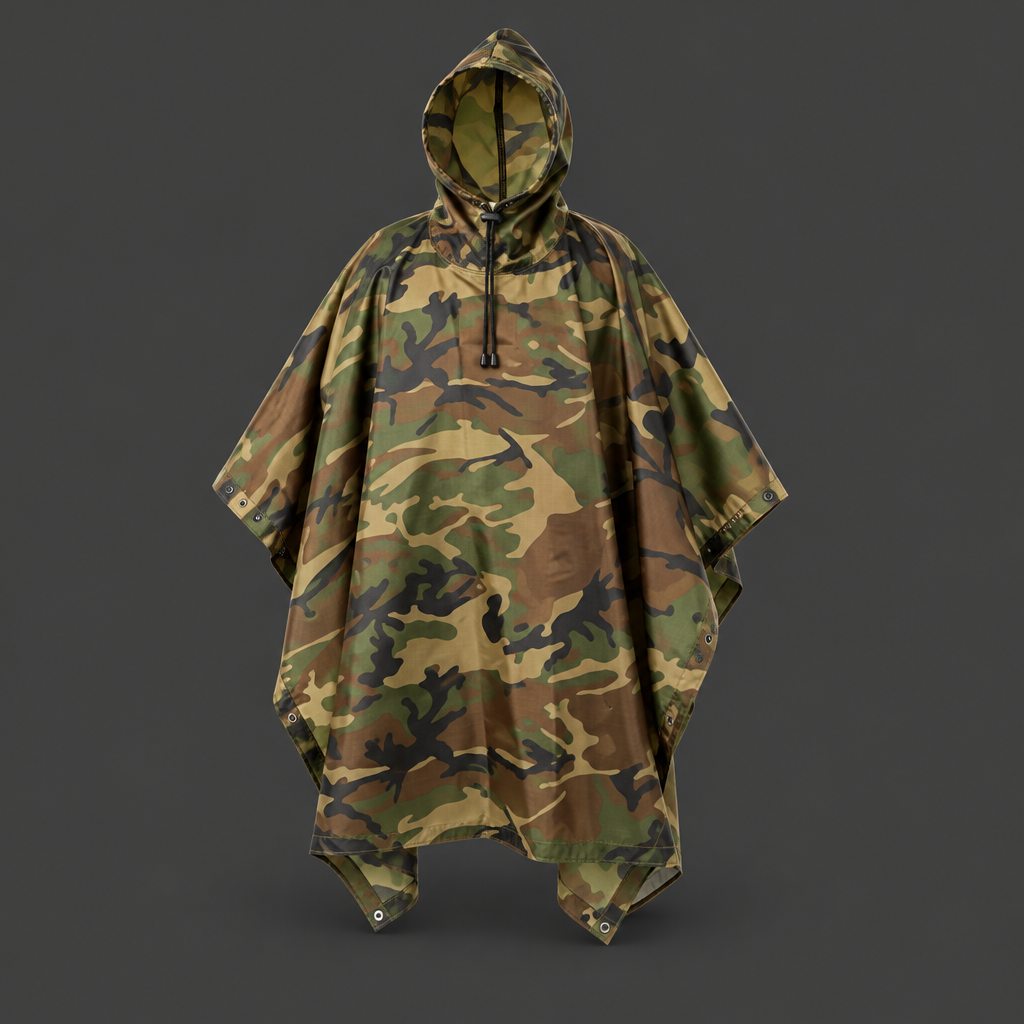 Camouflage Rain Poncho