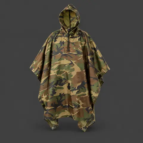 Camouflage Rain Poncho