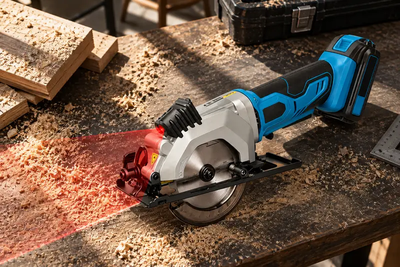 Pro Cordless Mini Circular Saw 20V — Sawdust Between Tasks