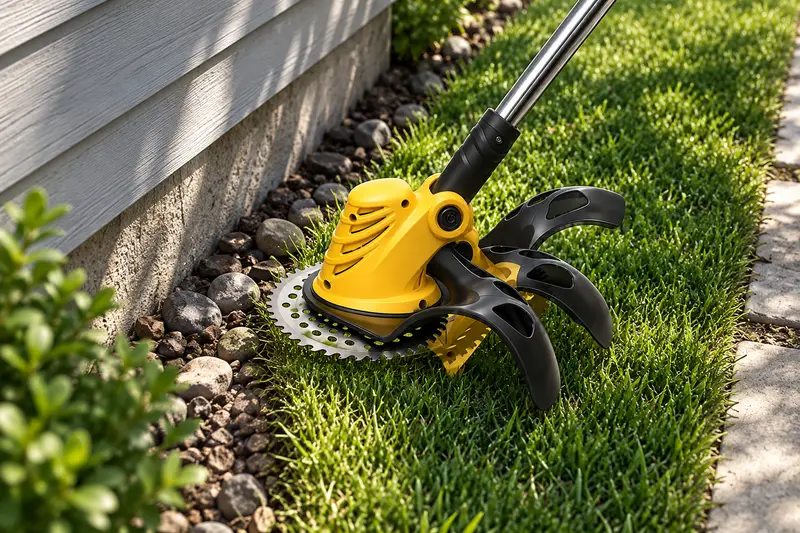Electric Brush Cutter — Side Lawn Pass