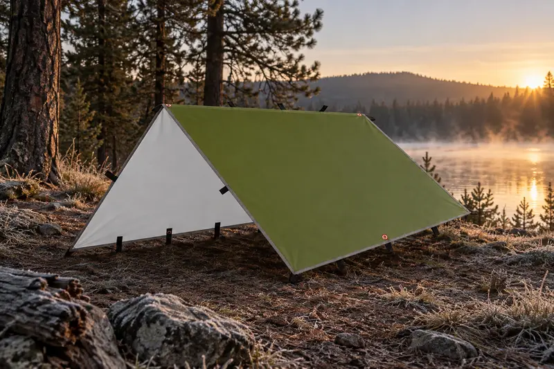 19-Point Shelter Tarp — Cold Morning Pause