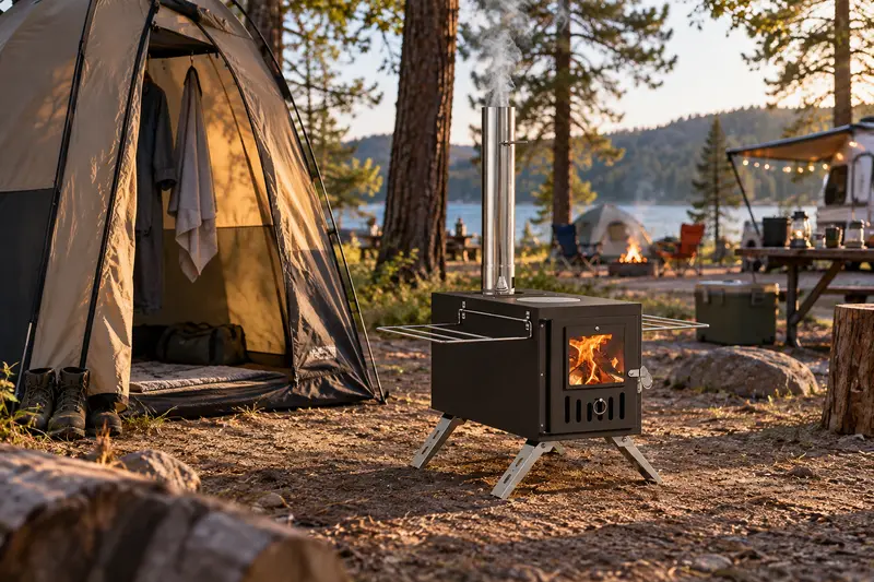 Wood-Burning Camp Stove — Shared Campground