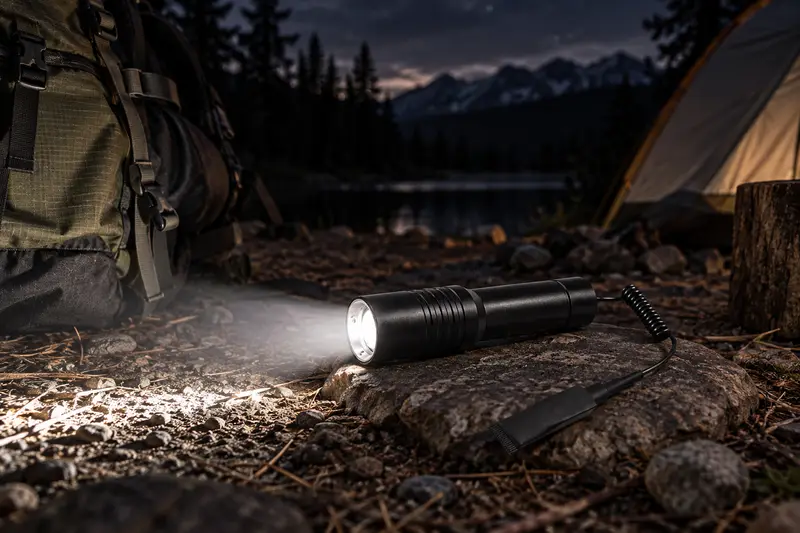 Rechargeable Flashlight — Checking Camp Equipment