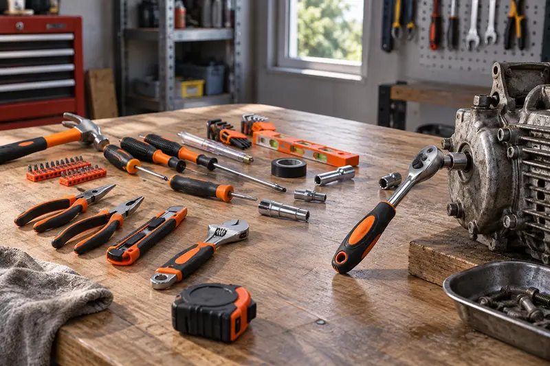 Hand Tool Set — Dusty Workshop Cleanup