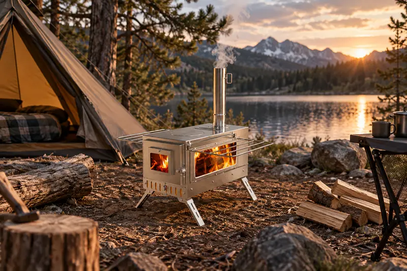 Stainless Steel Tent Stove — Open Campsite