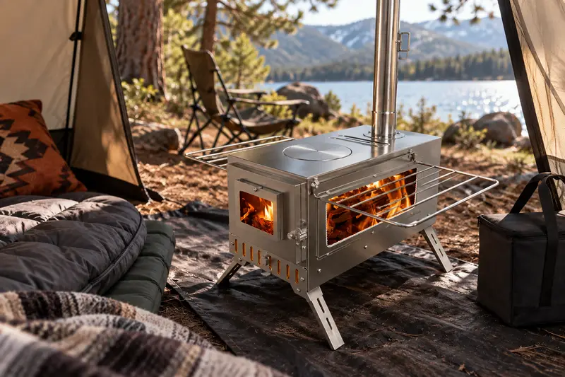 Stainless Steel Tent Stove — Daytime Downtime