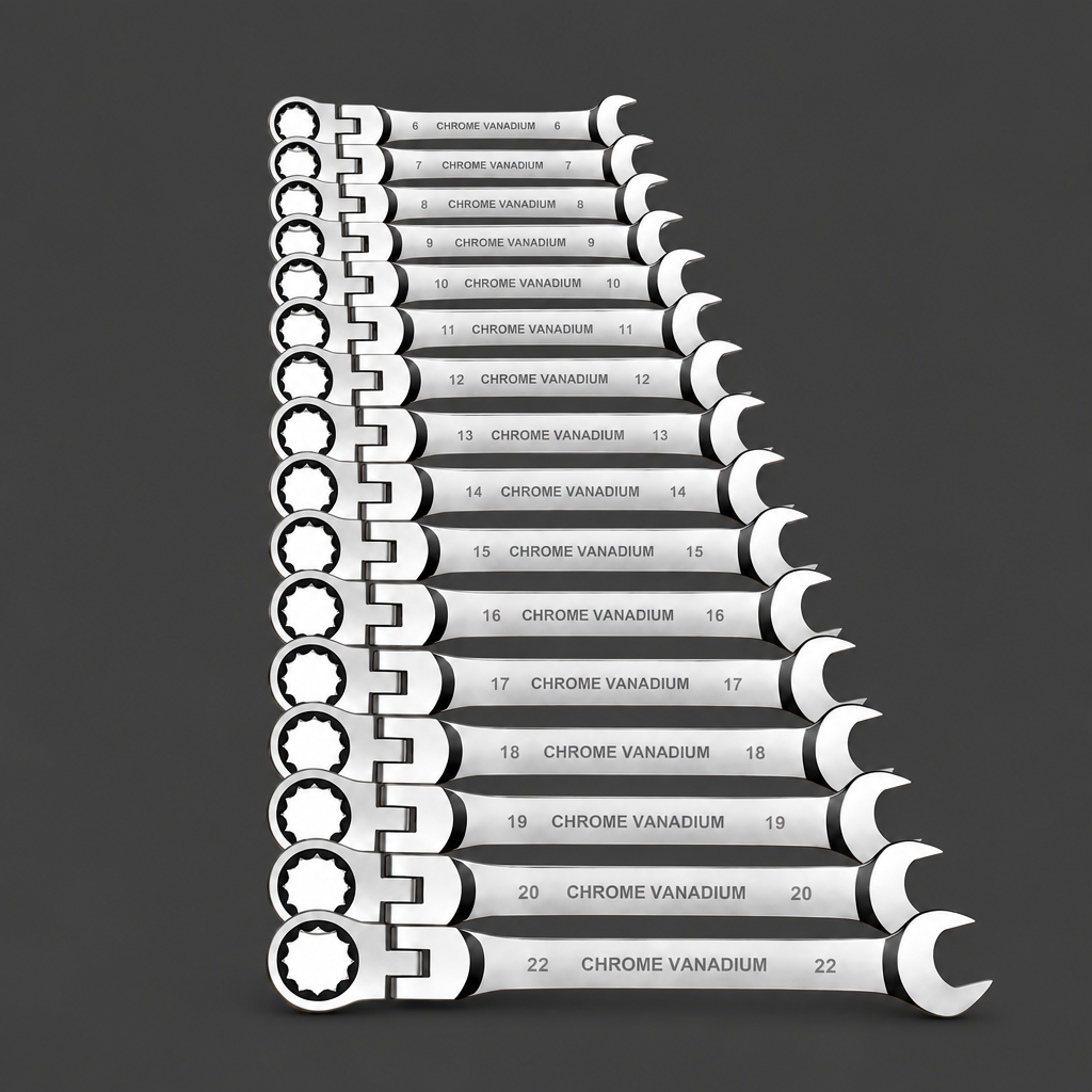 Flex-Head Ratcheting Wrench Set