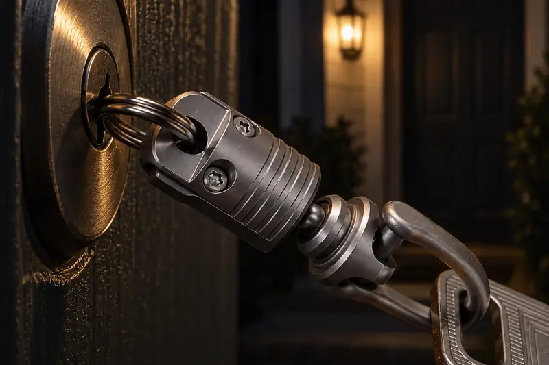 Titanium Quick-Release Keychain Tool — Dark Doorway