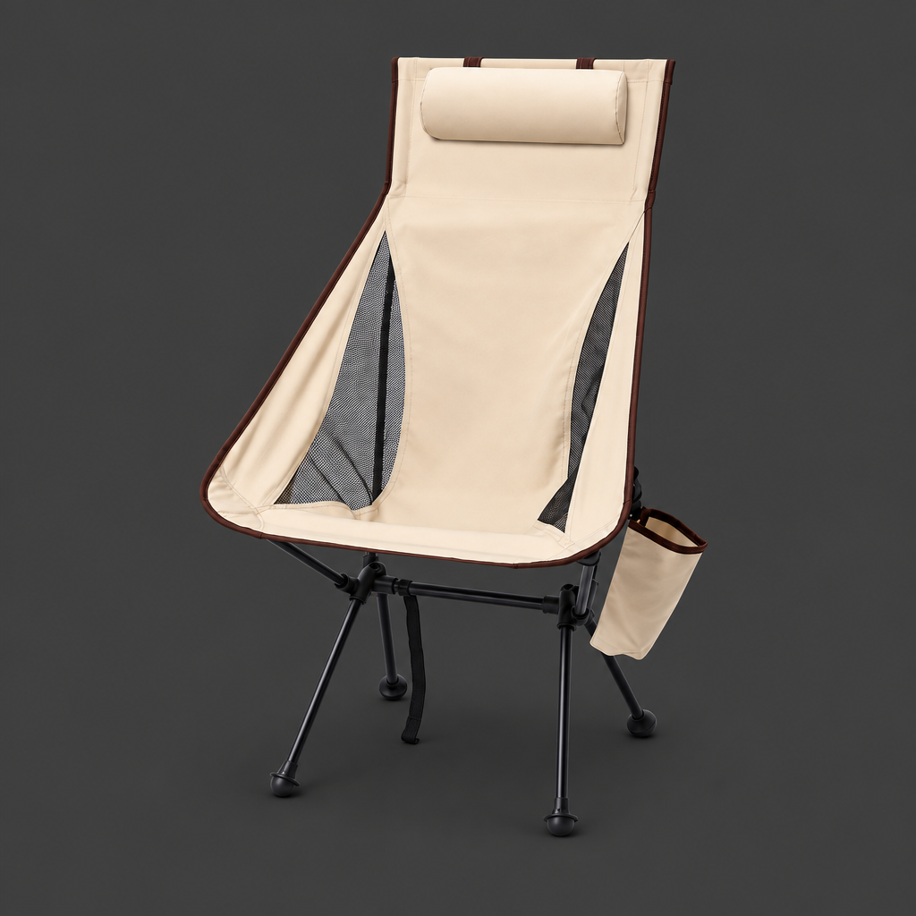 Folding Camping Chair with Headrest