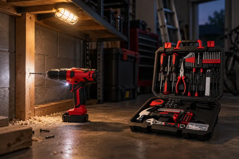 Drill Tool Set — Dim Work Area
