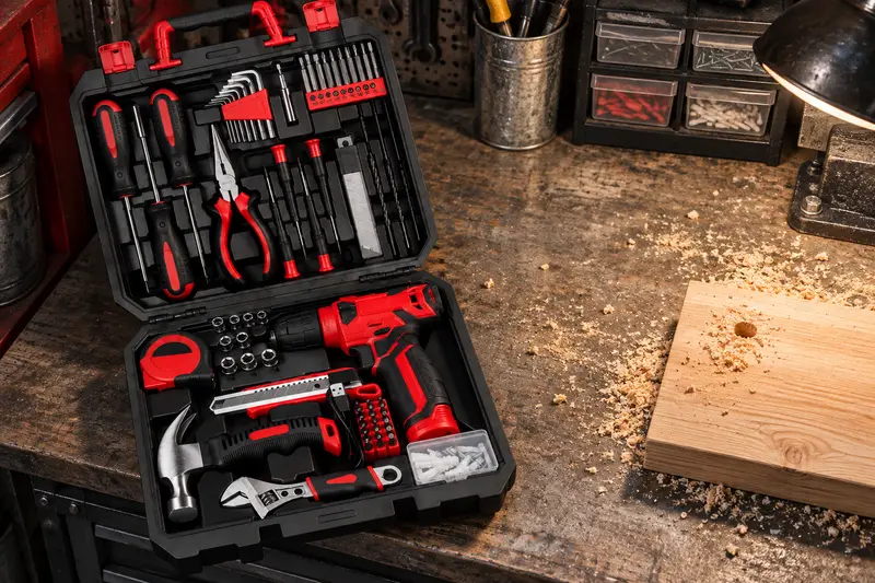Drill Tool Set — Crowded Workspace