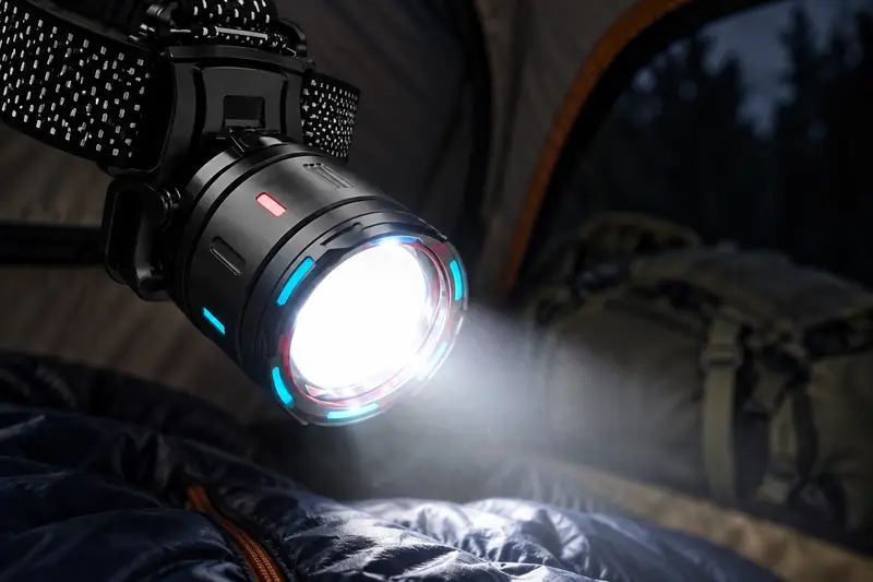 LED Headlamp — Dark Tent Setup