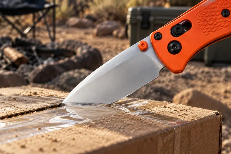 Folding Pocket Knife — Dusty Campsite Setup