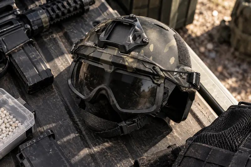 Dual-Mode Protective Goggles — Airsoft Gear Handling