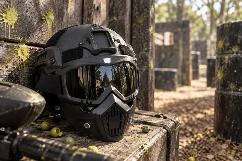 Full Face Helmet — Tight Paintball Positions
