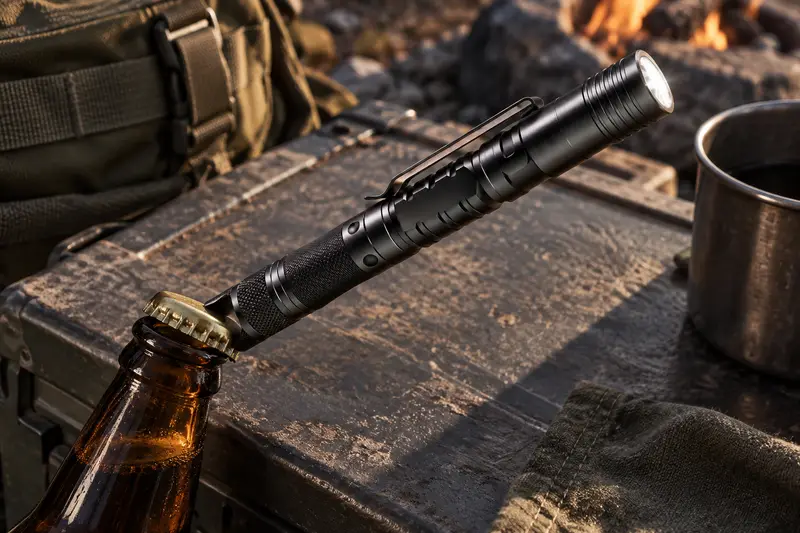 Multitool Pen with Flashlight — Compact Camp Kit