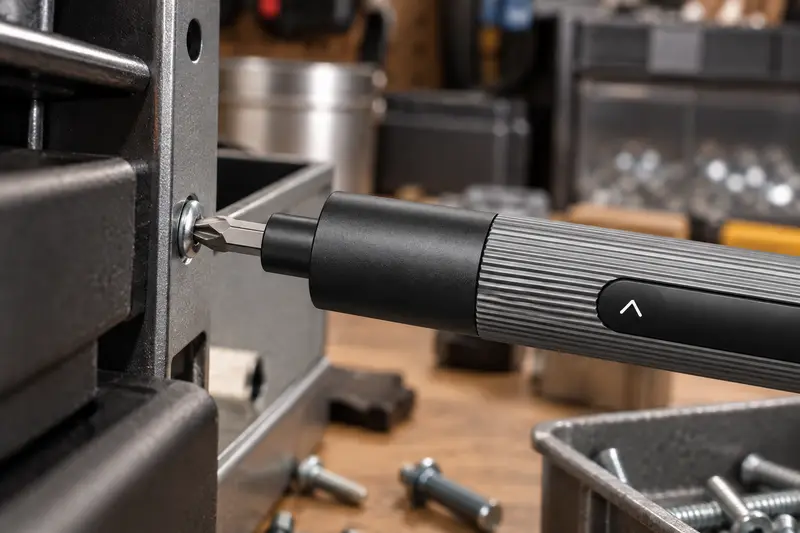 Cordless Electric Screwdriver Set — Crowded Assembly Bench