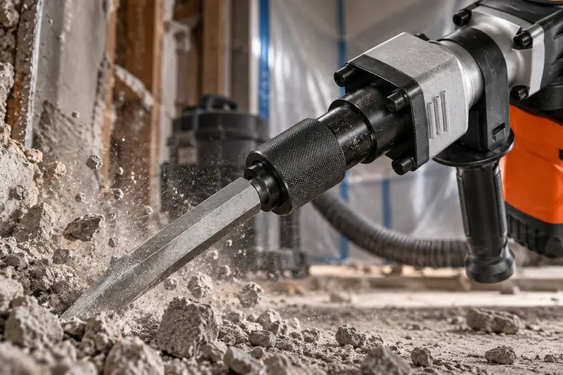 Demolition Hammer — Dusty Renovation Area