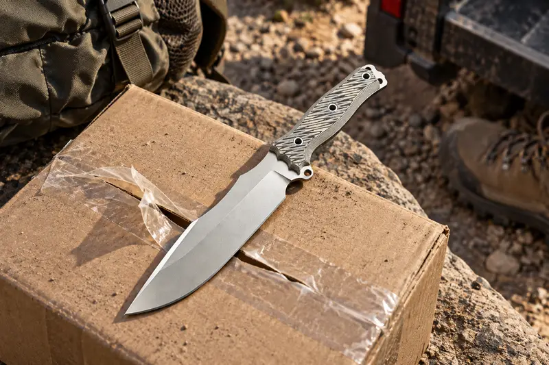 Carbon Fiber Full-Tang Hunter, G10 Handle — Outdoor Supply Unpacking
