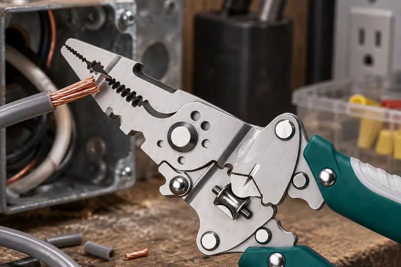 Folding Wire Stripping Pliers — Cramped DIY Bench