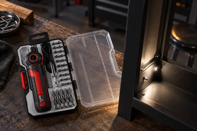 Twist Rechargeable Screwdriver — Dim workshop assembly