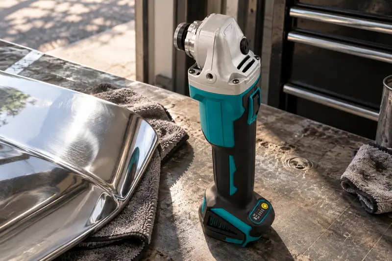 Cordless Angle Grinder — Polishing Session