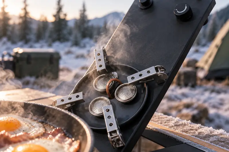 Camping Stove — Chilly Morning Breakfast