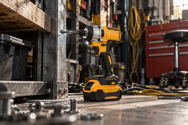 Cordless Impact Driver — Crowded Workshop Floor