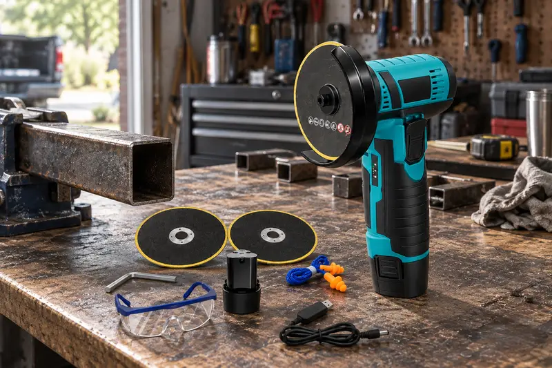 Electric Portable Angle Grinder 12V — Cutting Disc Replacement