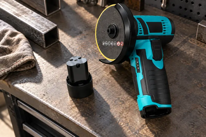 Electric Portable Angle Grinder 12V — First Cutting Session