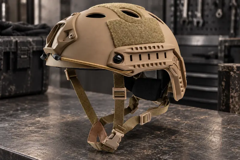 Tan Tactical Helmet details