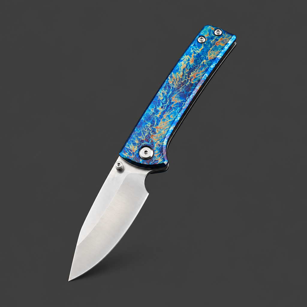 Blue Folding Pocket Knife
