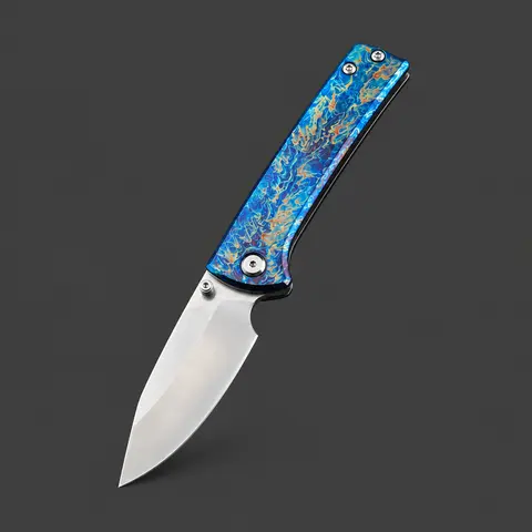 Blue Folding Pocket Knife