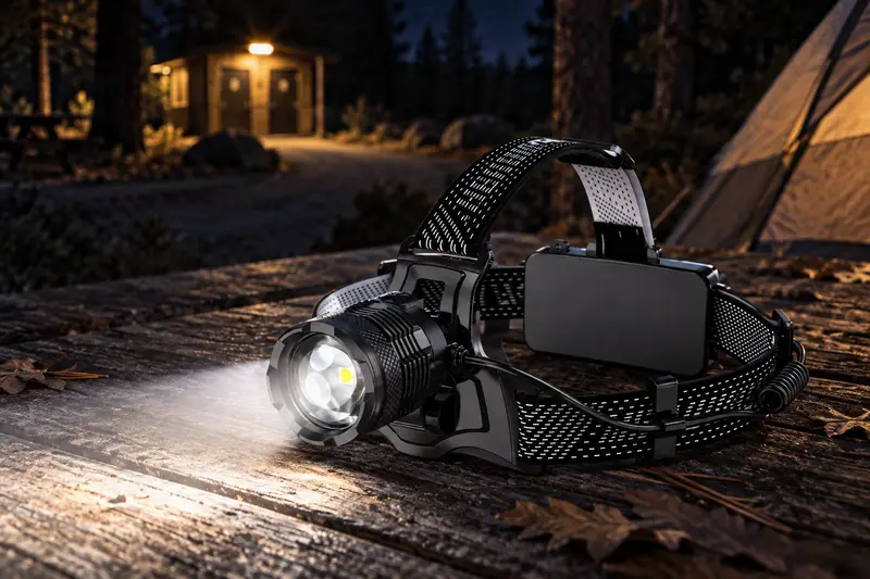 LED Headlamp — Nighttime Camp Walk