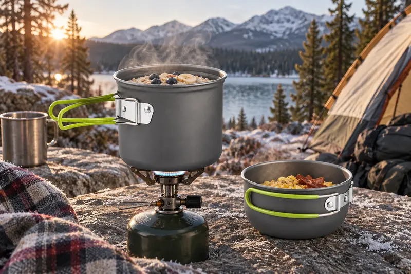 Camping Pot Set — Cold Campsite Morning