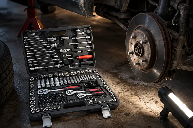 Socket and Wrench Set — Dim Garage Repairs