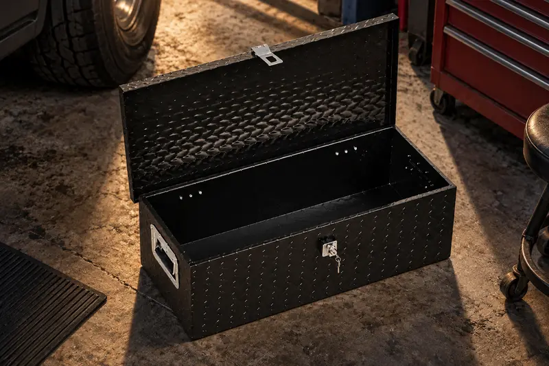 Diamond Plate Tool Box — Dim Garage Pack-Up