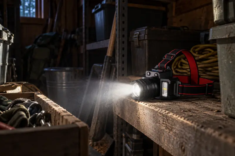Rechargeable Headlamp — Dim Storage Corners