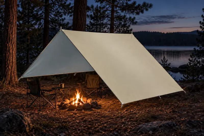 Camping Tarp — After-Dark Gathering