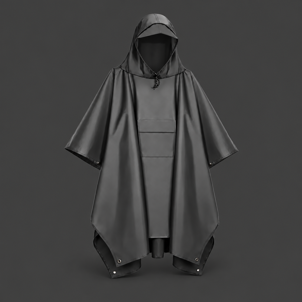 3-in-1 Hooded Rain Poncho