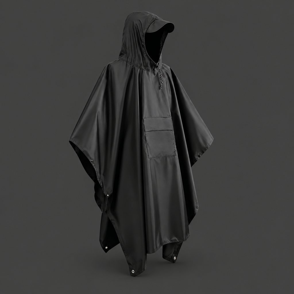 Hooded Rain Poncho