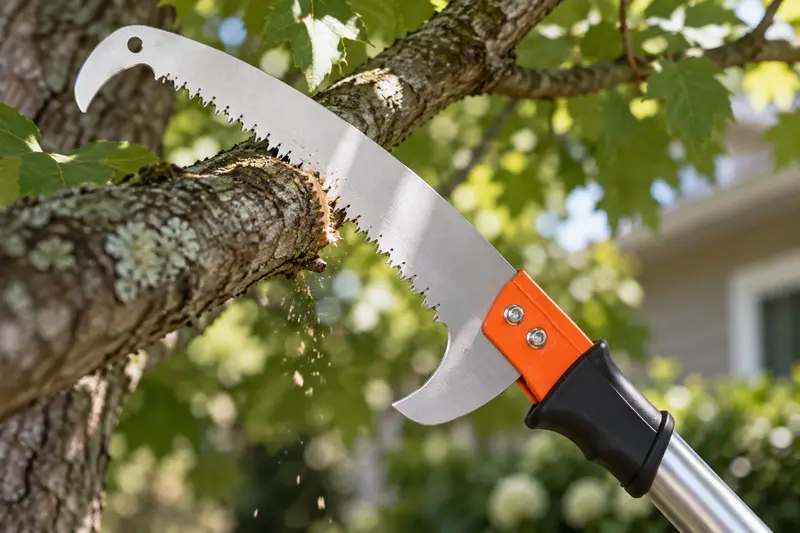 Telescopic Pole Saw — Shaded Garden Maintenance