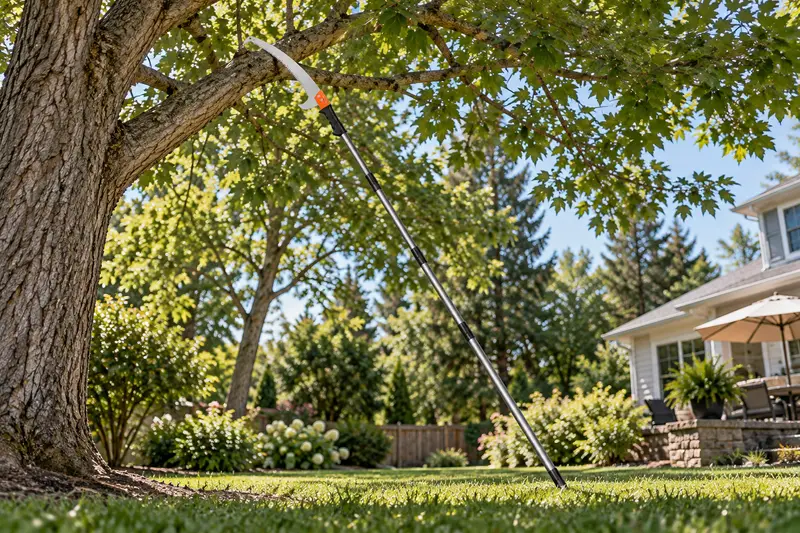 Telescopic Pole Saw — Crowded Branch Layout