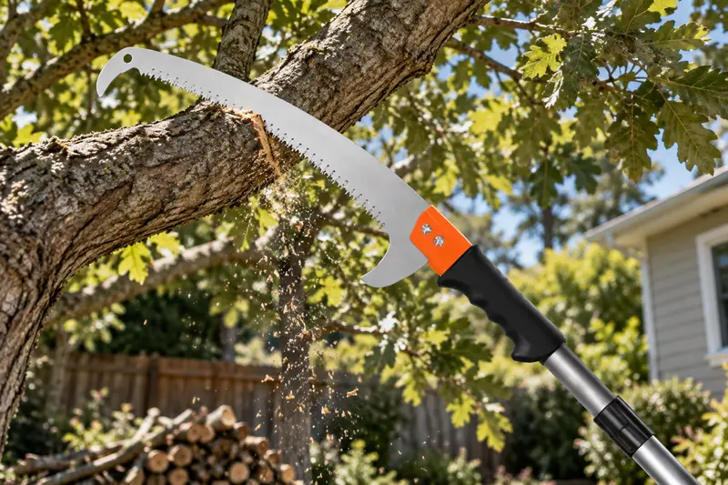 Telescopic Pole Saw — Dry-Day Pruning