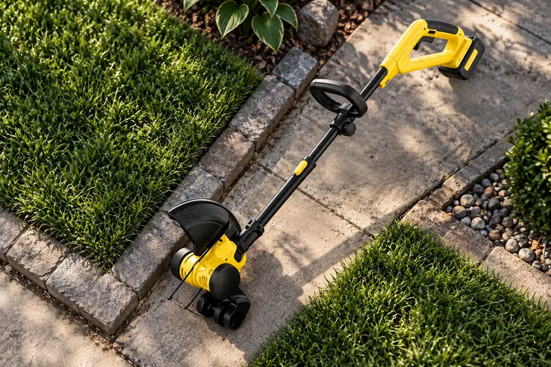 Cordless String Trimmer — Separated Grass Patches