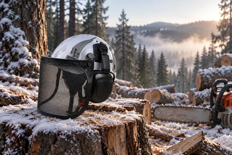Forestry Safety Helmet — Cold Forestry Mornings