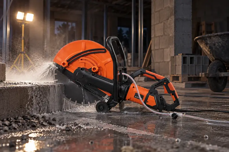 Electric Concrete Saw 16in — Dim Work Area