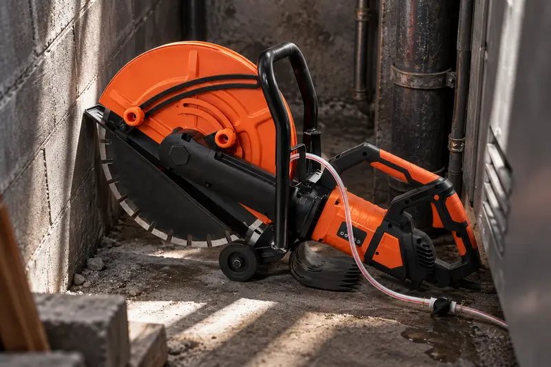 Electric Concrete Saw 16in — Restricted Work Area