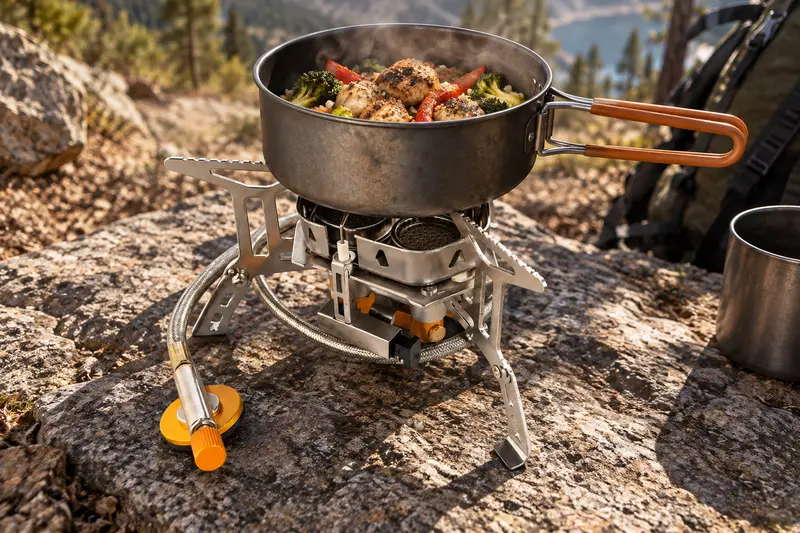 Gas Camping Stove — Dusty Trail Lunch